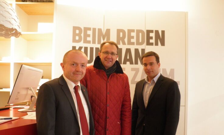 Horner SWV Bezirksobmann R.Porod, MMBA mit Bgm. Mag. Stadler im RED Point in St. Pölten