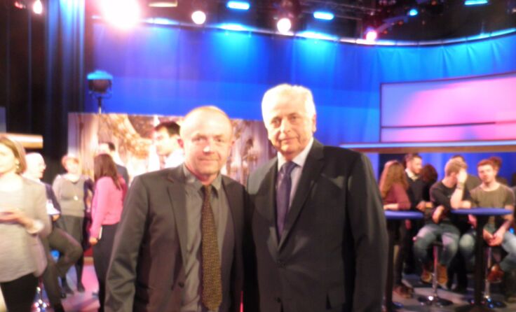 BP Kandidat Rudolf Hundstorfer mit SWV Bezirksobmann R.Porod