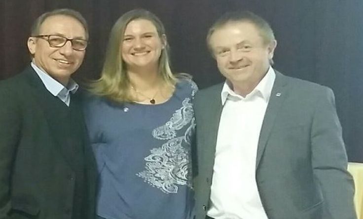 Spitzenkandidat KR Josef Wiesinger, Barbara Reisel, SWV Bezirksobmann Dr. Robert Porod