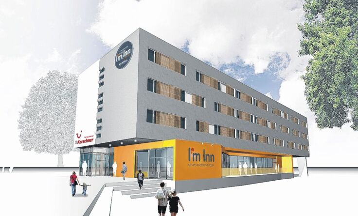 So soll die Aussenfassade des Hotels nach Fertigstellung aussehen. Foto: Messe Wieselburg