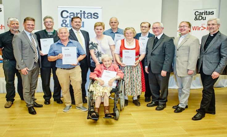 Bei der Auftaktveranstaltung zur diesjährigen Caritas Haussammlung.Foto:Caritas/Franz Gleiß