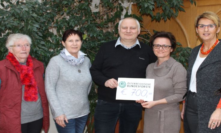 v.l.: Poldi Brandstätter, Roswitha Nadler, Thomas Weißnar, Regina Blümel und Waltraud Brandner.