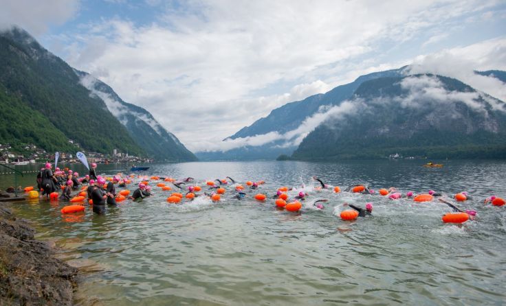 Teilnehmer bei der 2,1 Kilometer Distanz Foto: Joachim Gamsjäger