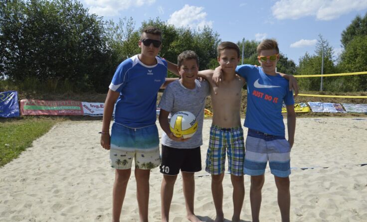 Kindersiegermannschaft (v.l.) Florian Buchmayer, Nico Heilig, Rene Kandler und Stefan Pöhn 