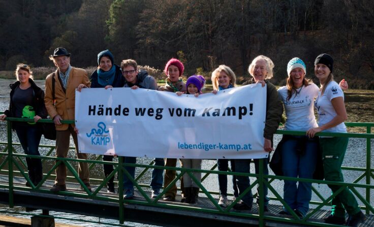 Ein klares Statement für den Kamp Foto: Matthias Schickhofer