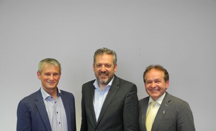 Thomas Eigenschink, Nationalrat Werner Groiss und Bürgermeister Raimund Fuchs