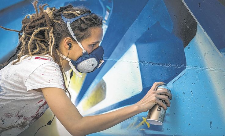 "Siuz", Sarah Kupfner bei der Arbeit Foto: Rainer Killian