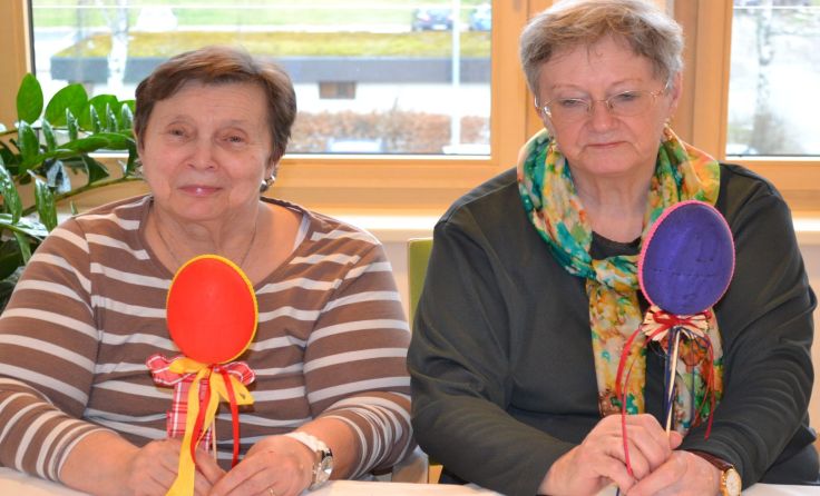 Maria Pollak mit der ehrenamtlichen Mitarbeiterin Ernestine Marx Fotos: Stephansheim