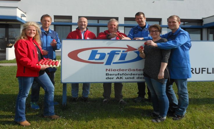 Ostereierverteilaktion im BFI Sigmundsherberg Foto: FSG