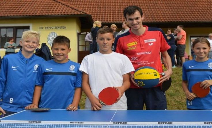 Stefan Fegerl mit Fabian Scheikl, Hannah Kreuzer, Leon Scheikl und Jakob Holl