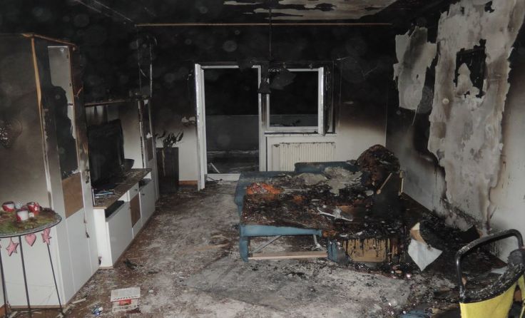Die Wohnung wurde stark in Mitleidenschaft gezogen. Fotos: Presseteam FF Hoheneich