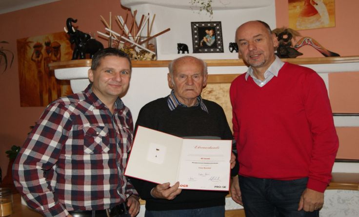 KR Werner Müller, Jubilar Franz Noschiel, Sohn Martin Noschiel