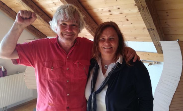 Grünen Landtagsabgeordneter Silvia Moser gemeinsam mit Heini Staudinger Foto: Die Grünen NÖ