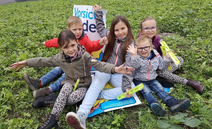 Anna und Florian Hofbauer, Ines, Nelly und Leo Widhalm Fotos: Stadtgemeinde Heidenreichstein