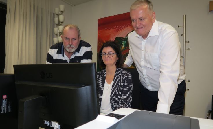 NÖ GVV Direktor Stv. Ewald Buschenreiter, Sabine Dohr LPV LHStv. Franz Schnabl Foto: SPÖ NÖ