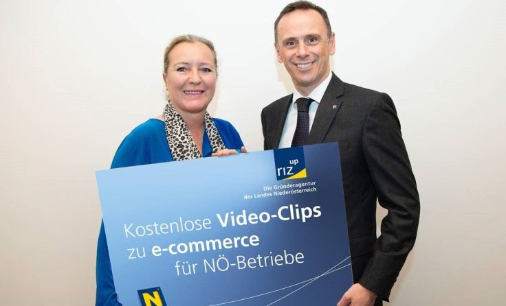 Landesrat Jochen Danninger und riz up GF Petra Patzelt Foto: NLK Pfeiffer