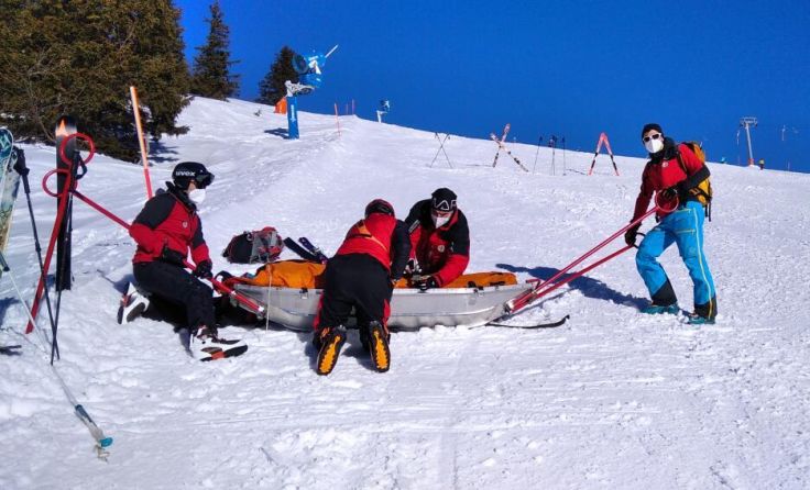 Übung auf der Piste (Foto: Bergrettung Göstling/ Ybbs)
