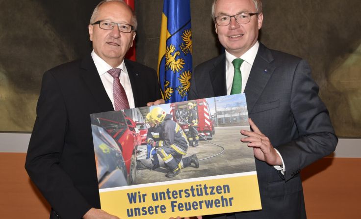 Landtagspräsident Karl Moser und LH-Stellvertreter Stephan Pernkopf (Foto: NLK Reinberger)