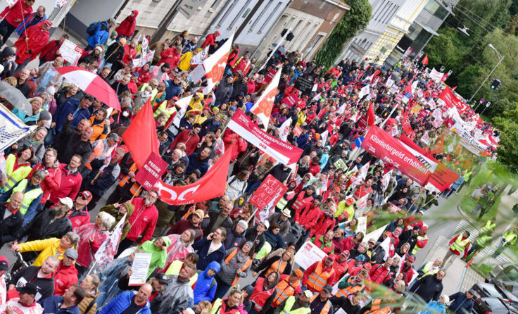 Demonstrationszug (Foto: Wolfgang Spitzbart)
