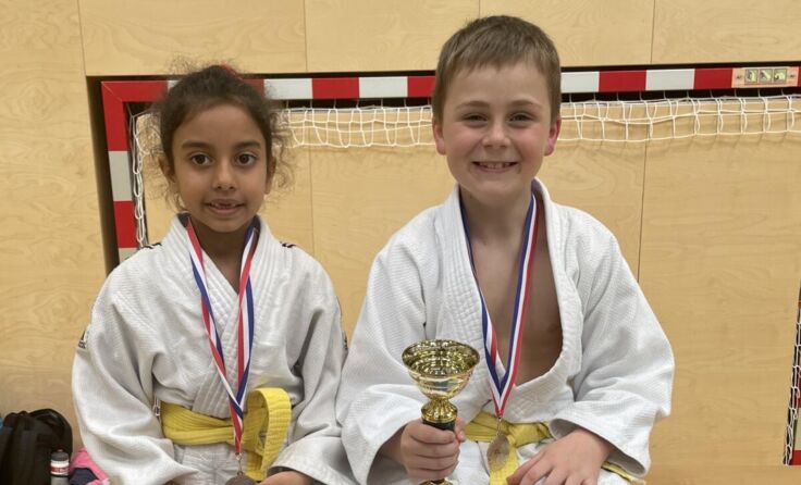 U10 (v.l.) Skylar Tawadrous, Leon Schatzl (Foto: Judo Union Dynamic One)