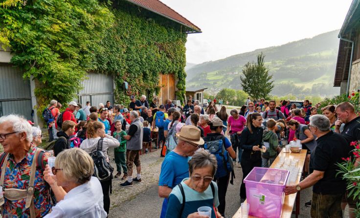 Die Labstelle beim Schaumberg war gut besucht. (Foto: Sebastian Stegh)