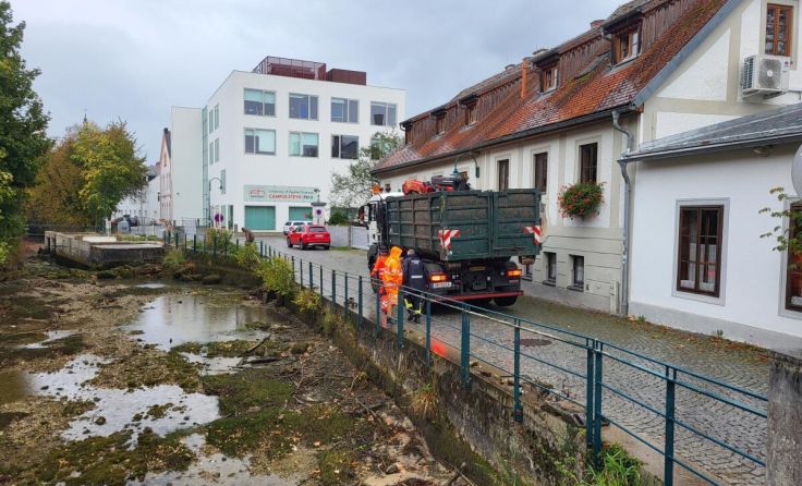 Wehrgrabenkanal ohne Wasser (Foto: Magistrat Steyr)