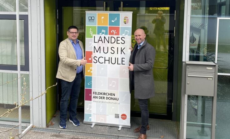 Musikschuldirektor Thomas Beiganz (li.) und Bgm. David Allerstorfer (Foto: David Allerstorfer)