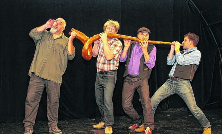 Das kultige Querschläger-Quartett um Fritz Messner (l.) – im Jänner in Weng.