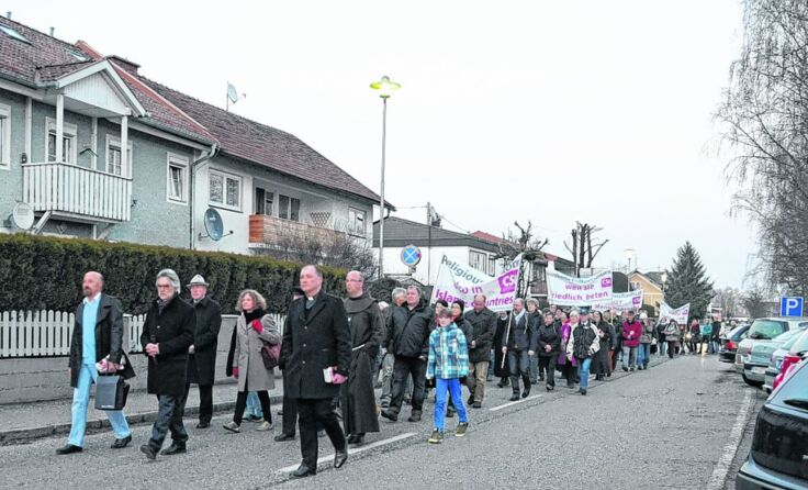 Schweigemarsch für verfolgte Christen am Samstag, 28. Februar in Braunau.