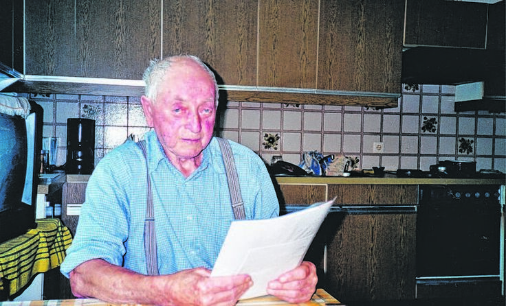 Josef Brandt hat die Kriegsgeschichten von Johann Berner (im Bild) aufgeschrieben.