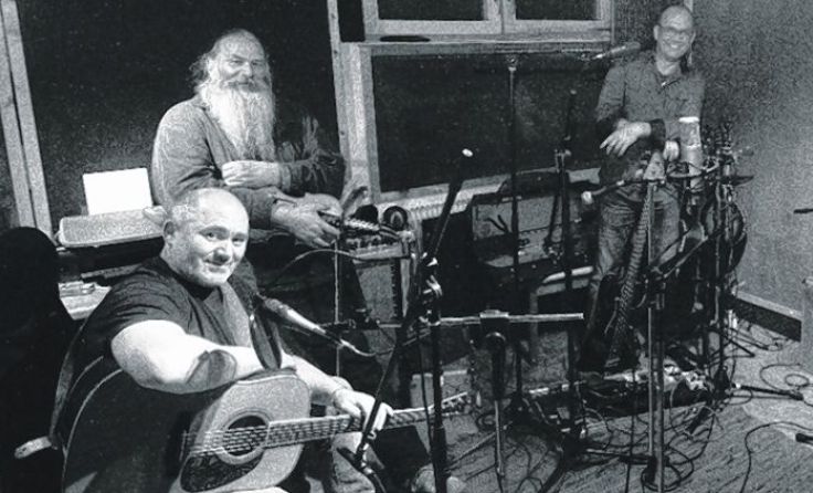 Das Harry Ahamer Duo mit Rudi Mangst beim Proben für den 16. September