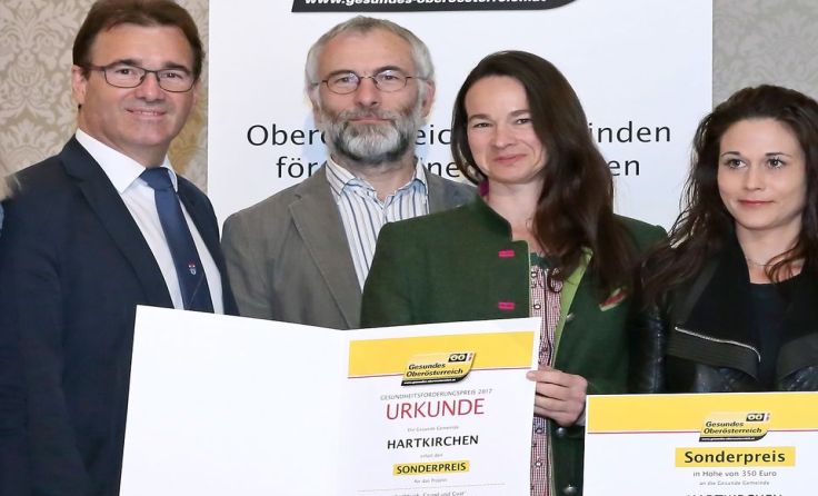 Sonderpreis des Landes OÖ für die Gesunde Gemeinde Hartkirchen (Foto Land OÖ)