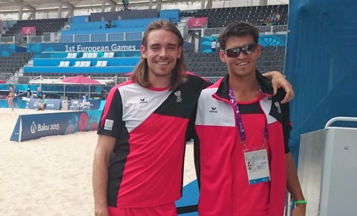 Daniel Müllner und Peter Eglseer bei den Europaspielen in Baku, Aserbaidschan.