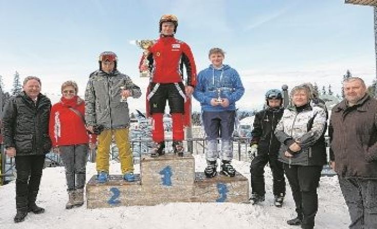 Nico Huber (Mitte) aus Hohenlehen erlangte mit 36,23 Sekunden Tagesbestzeit.