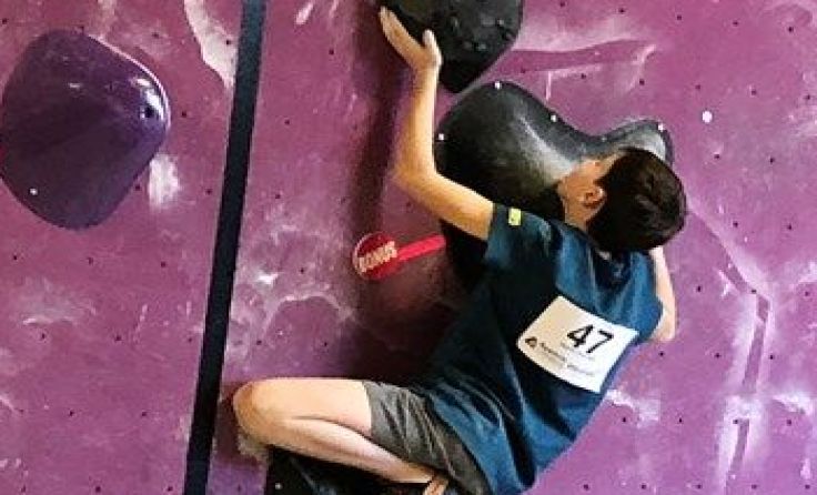 Emil Teufel vom Waidhofner Alpenverein gewinnt in der Klasse U14.