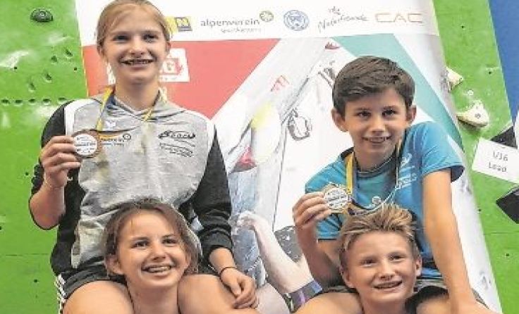 Über insgesamt elf Medaillen kann sich der Waidhofner Kletternachwuchs freuen. 