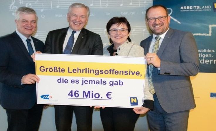 Foto (v. l.): Anton Kasser,Martin Eichtinger, Michaela Hinterholzer und Bernhard Ebner (Foto: VPNÖ)