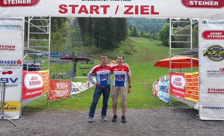 Christian Oberndorfer und Andreas Bauer (v. l.) Foto: Bike Team Ginner