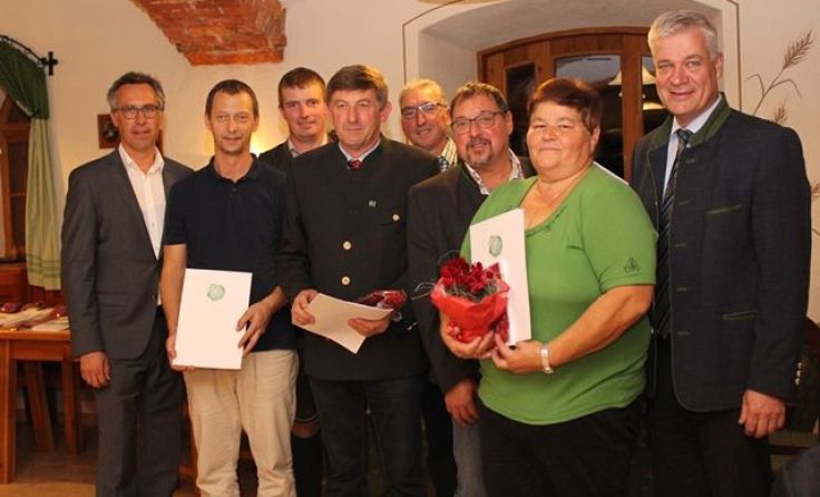 Ehrung der Allhartsberger Funktionäre (Fotos: BB Waidhofen/Ybbs)