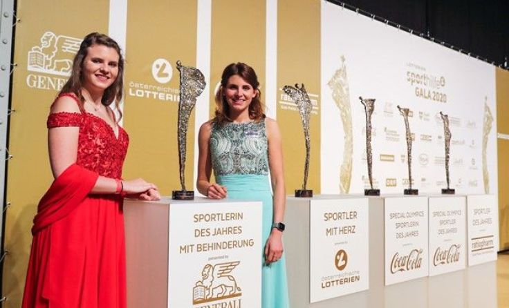 Veronika Aigner (l.) mit ihrer Schwester Elisabeth, die zugleich ihr Guide ist Foto: Sporthilfe-GEPA