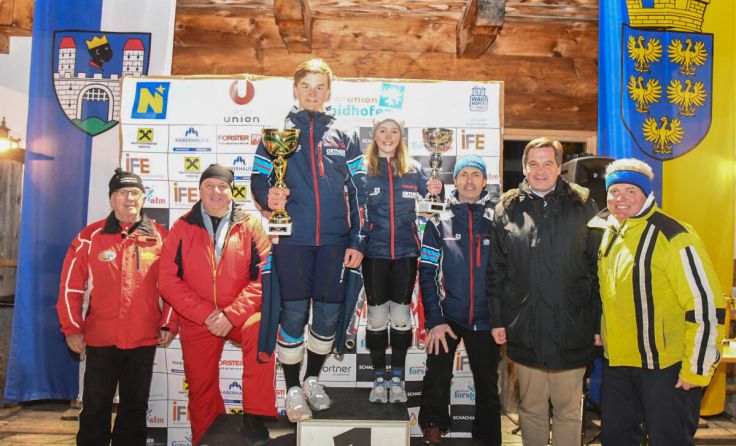 Lorenz Schachinger und Sarah Hopfgartner sind die Ski-Stadtmeister 2022. (Foto: zVg)