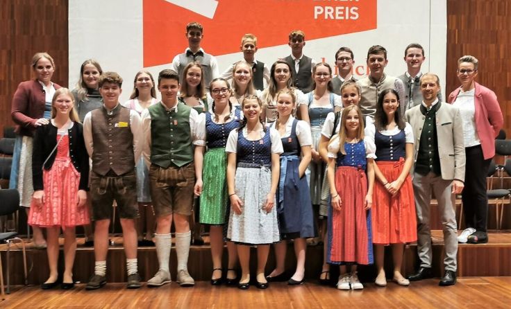 Alle Ybbstaler Teilnehmer am 24. Alpenländischen Volksmusikwettbewerb in Tirol (Foto: zVg)
