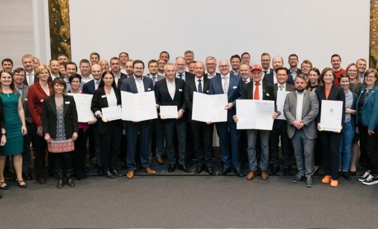 Die ausgezeichneten klimaaktiv Betriebe 2023 (Foto: Peter Griesser)