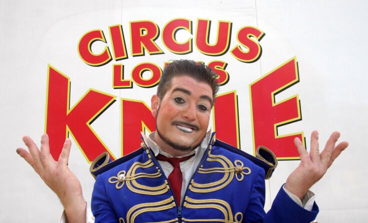 Clown "Il Figaro" sorgt für Späße.