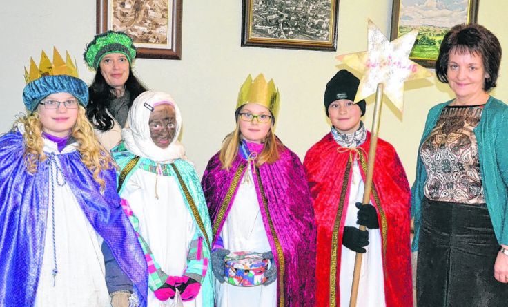 VP-Bürgermeisterin Ludmilla Etzenberger begrüßte die Sternsinger im Gföhler Rathaus.