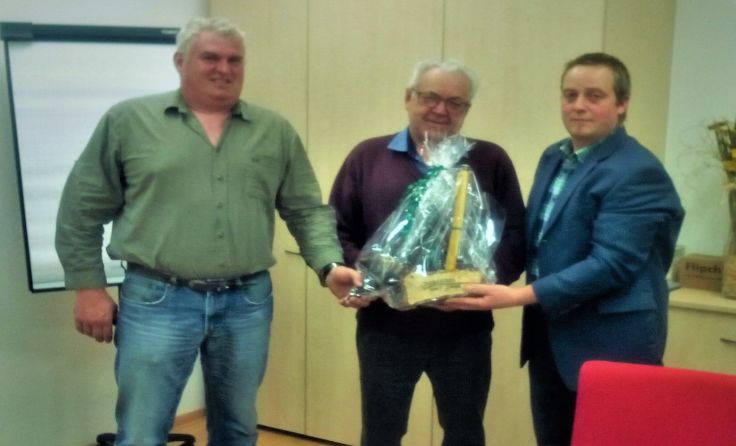 Obmann Stellvertreter Johannes Winkler, Jubilar Franz Rabeder, Obmann Manfred Lackner