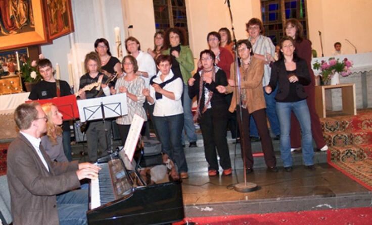 Der Chor Soulfully beim Proben