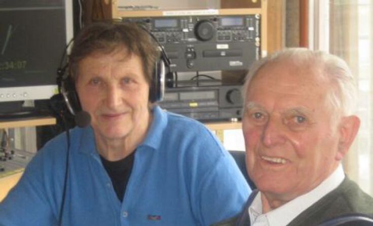 Sendungsmacher Fritz Helmberger (l.) und der Almtaler Kultmusiker Karl Felleitner