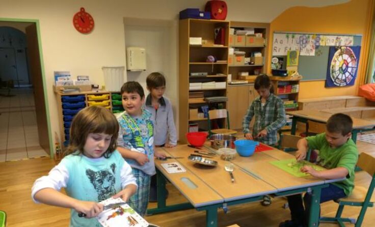 Die Schüler bereiteten ein gesundes Mittagessen zu. Foto: Julia Körber