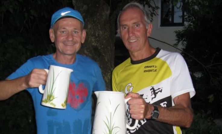 Willi Bernecker (r.) und Erwin Kubista von der Kirchdorfer Laufgemeinschaft